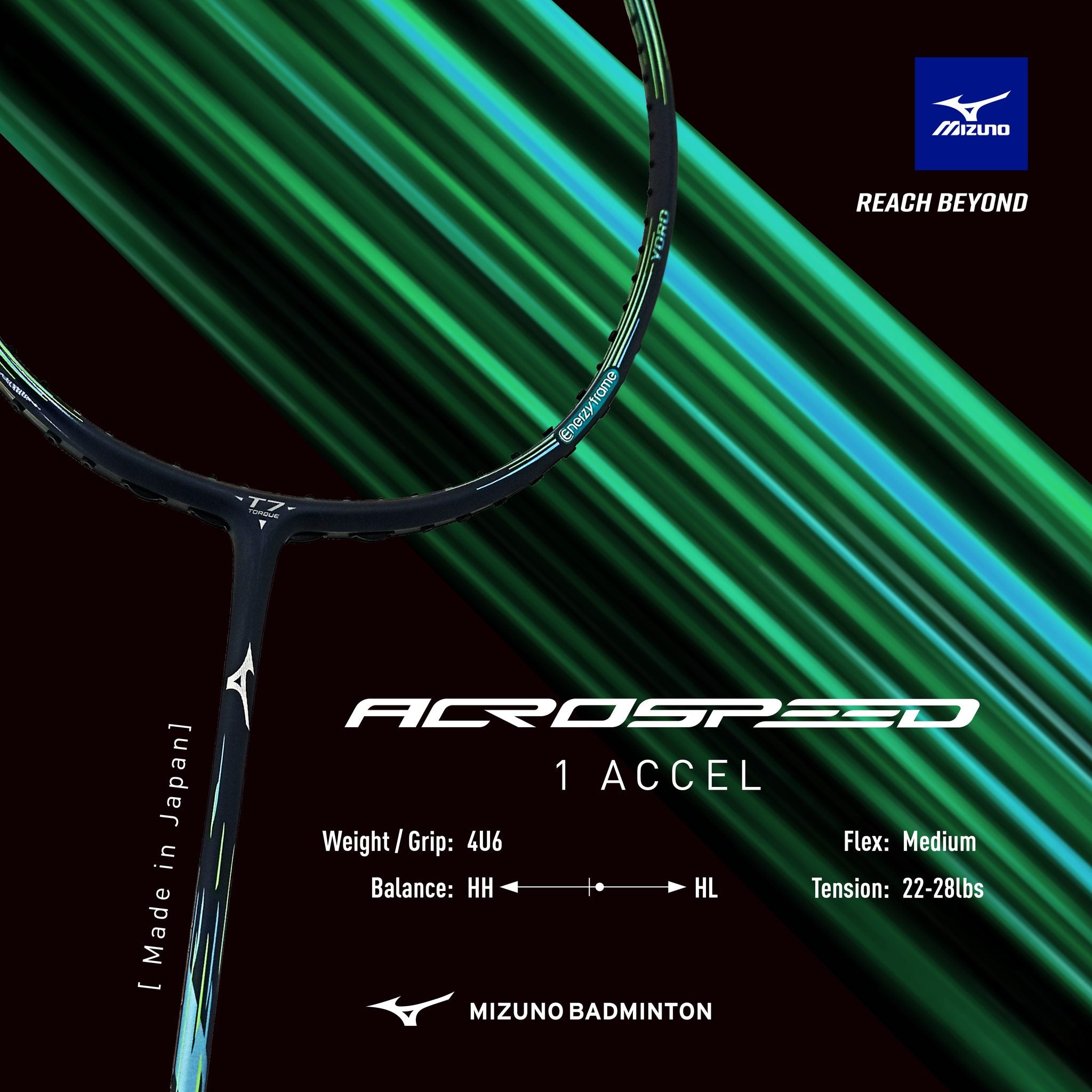ラケット Aerospeed 1 Accel Mizuno Acrospeed 1 Accel – D1 Racquets